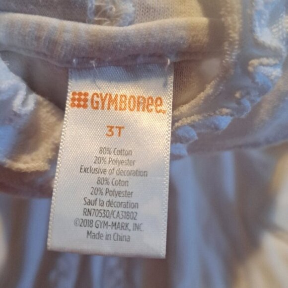 Gymboree Outlet girls size 3T swim cover up hooded, white VGUC - Picture 3 of 4